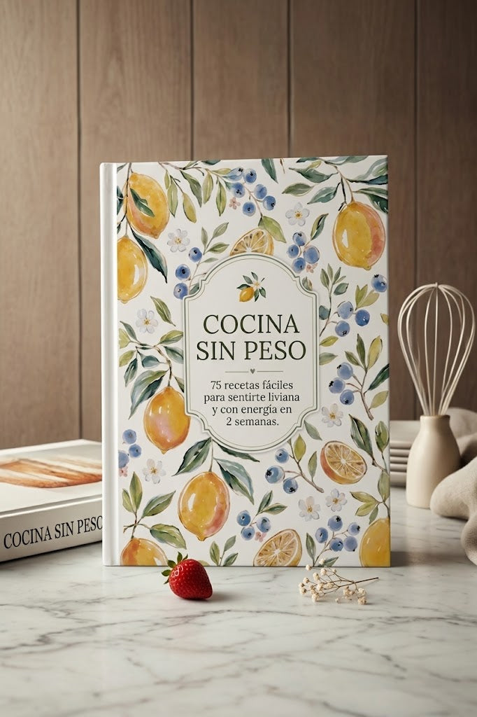 COCINA SIN PESO 75 recetas fáciles para sentirte liviana y con energía en 2 semanas + 3 BONUS DE REGALOS